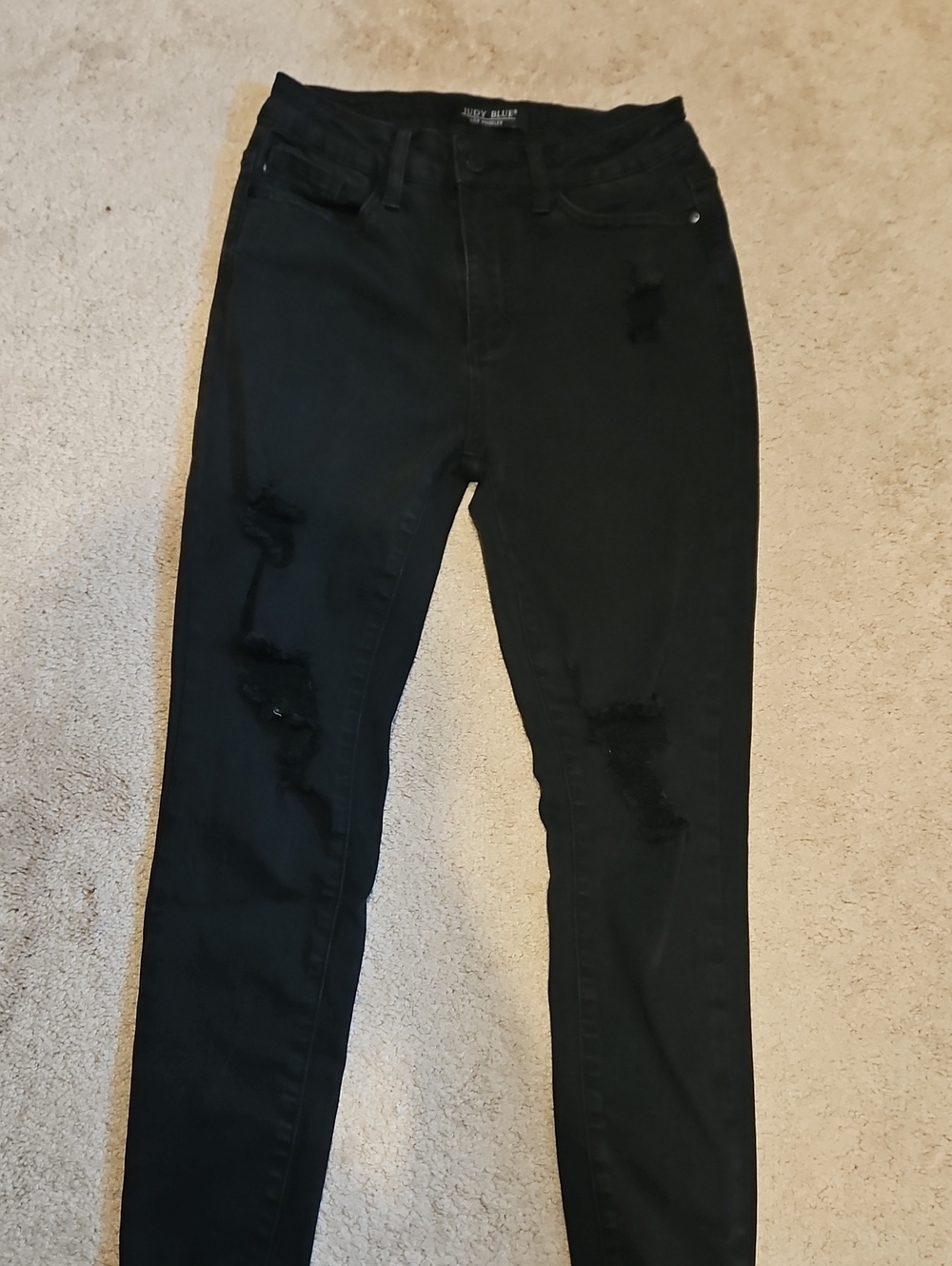 Judy Blue Black Distressed Women’s Jeans - Slim Fit